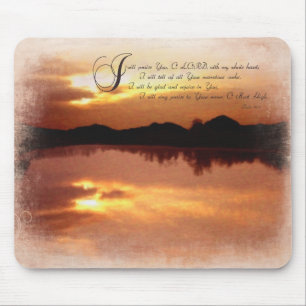 Psalms & Sunsets, Bible Verse Inspirationals Mouse Mat