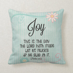 Psalms This is the day the Lord hath made Verse Cushion