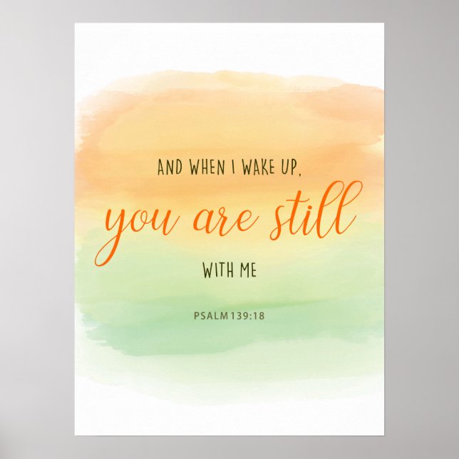 Psalms You are still with me Christian Quote Poster (Front)