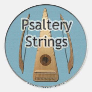 Psaltery Strings Network Strickers Classic Round Sticker