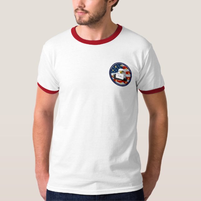PSDM Logo Ringer T Shirt (Front)