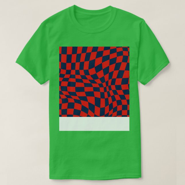 PSG Distorted Chequered Pattern TShirt (Design Front)