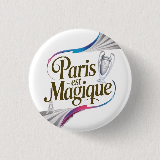 PSG Dominates 3 Cm Round Badge (Front)