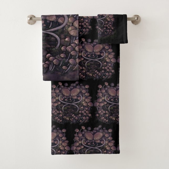 Psilocybe Allenii Bath Towel Set (Insitu)
