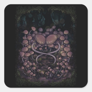 Psilocybe Allenii Square Sticker