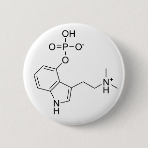 psilocybin 6 cm round badge