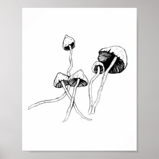 Psilocybin mushroom poster