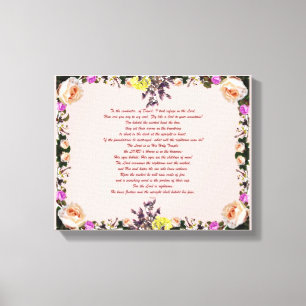 PSLAM-11ת The lord is in his holy temple, Canvas Print
