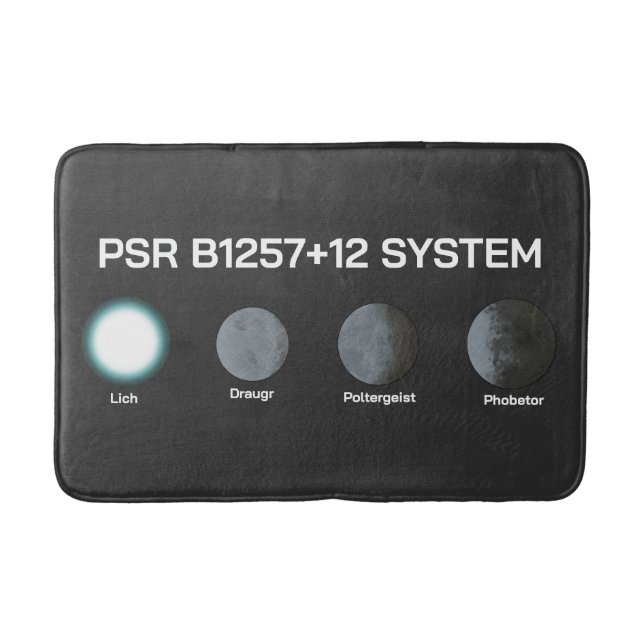 PSR B1257+12 System Bath Mat (Front)