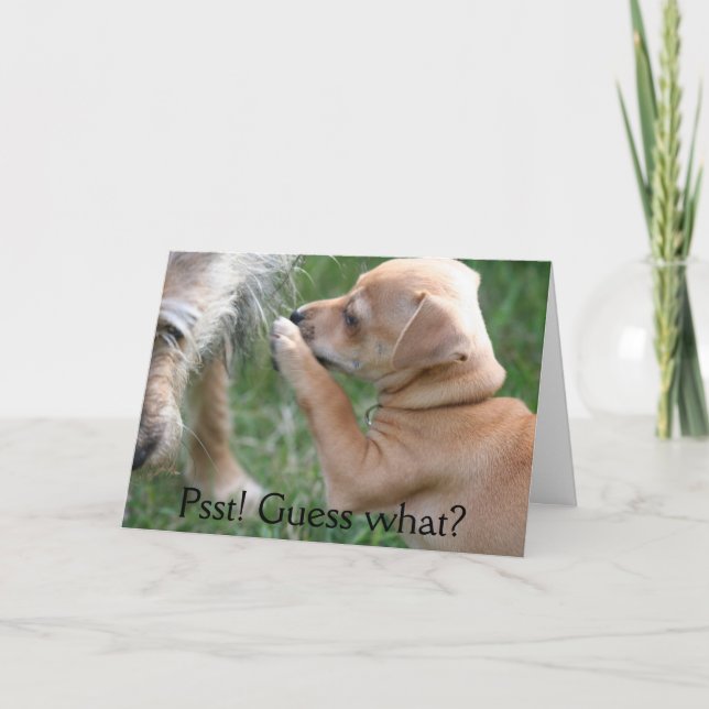 Psst! Guess what? Card (Front)