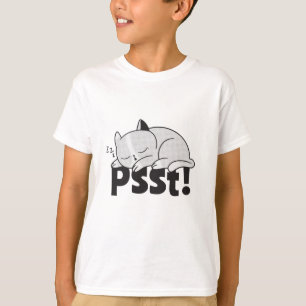 Psst Lazy cat is sleeping T-Shirt
