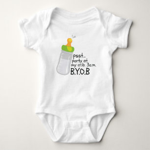 PSST. Party At My Crib. 3AM BYOB Baby Bodysuit