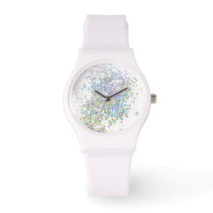 PSTEL SPLASH BY DESIGN CUSTOM WHITE WATCH