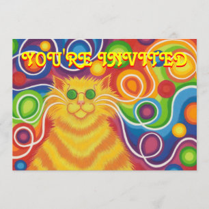 Psy-cat-delic invitation 'You're Invited'