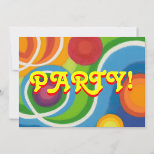 Psy-cat-delic party invitation shadow text
