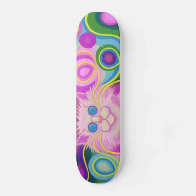 Psy-cat-delic Pink skateboard (Front)