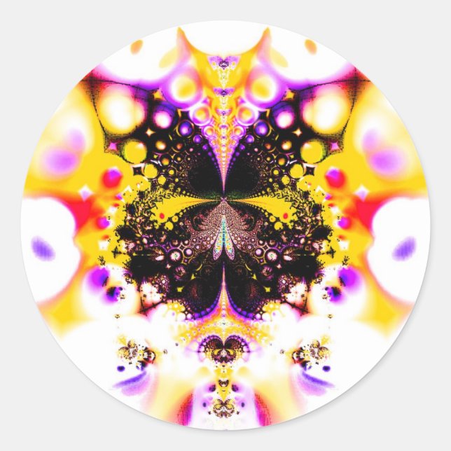 Psy Fly Classic Round Sticker (Front)