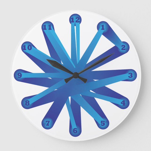 psy links blue on blue clock dial (Front)