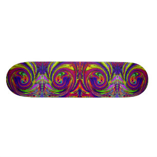 Psycedelic Swirls Cool Skateboard
