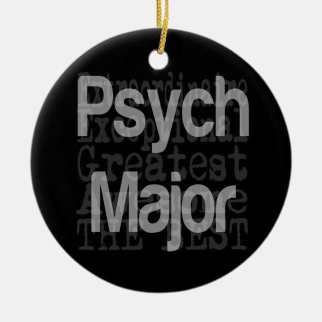 Psych Major Extraordinaire Ceramic Tree Decoration (Front)