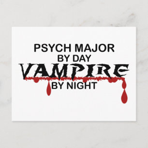Psych Major Vampire by Night Postcard