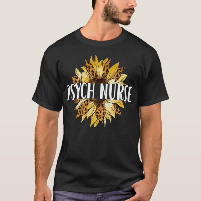 Psych Nurse Flower  Psychiatric Nurse Practitioner T-Shirt (Front)