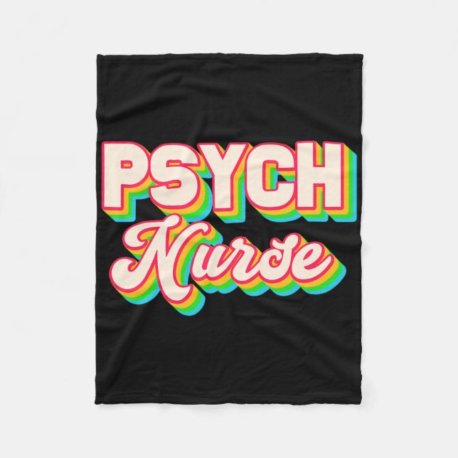 Psych Nurse Psychiatric Nursing Department Mental  Fleece Blanket (Front)