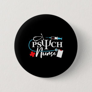 Psych Nurse Psychology Nursing Psychiatric Mental 6 Cm Round Badge