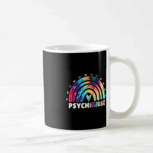 Psych Nurse Tie Dye Nursing Mental Health Psychiat Coffee Mug (Right)