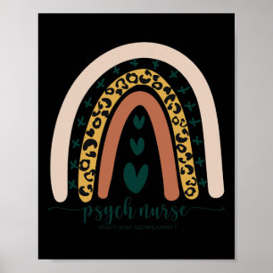 Psych Nurse What's Your Superpower Fun Mental Heal Poster