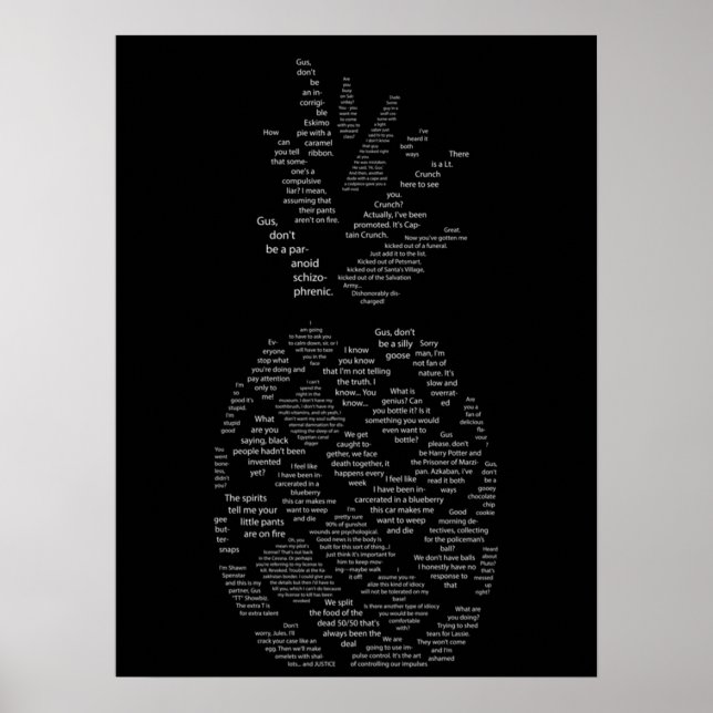 Psych Quotes Pineapple Poster (Front)