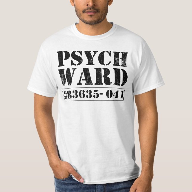 Psych Ward - Escaped Convict Fancy Dress Costume T-Shirt (Front)
