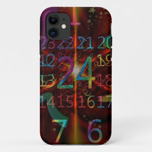Psychadelic numbers pattern, mesmerising design iPhone 11 case