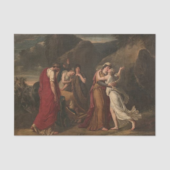 Psyche Bidding Farewell to Her Family by Benoist Tissue Paper (Front)