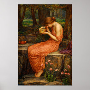 Psyche Opening the Golden Box by Waterhouse Poster