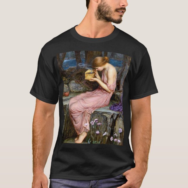 Psyche Opening the Golden Box Waterhouse Art T-Shirt (Front)