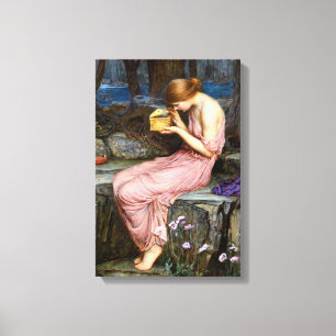 Psyche Opening the Golden Box Waterhouse Painting Canvas Print