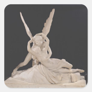 Psyche Revived by the Kiss of Cupid 1787-93 Square Sticker