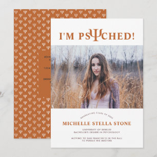 Psyched ψ Psychology Graduation Invitation