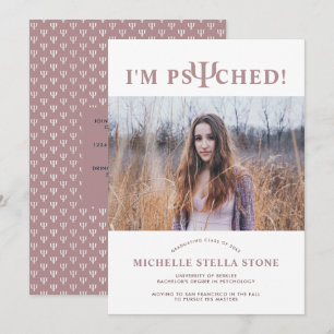 Psyched ψ Psychology Graduation Invitation
