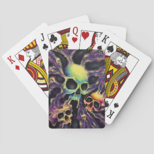 "Psychedelia" Skull Cluster Art Playing Cards