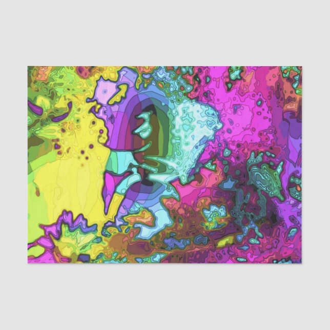 Psychedelic 10lb Tissue Paper, White Paper (Front)