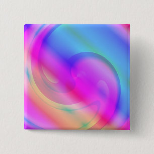 Psychedelic 15 Cm Square Badge