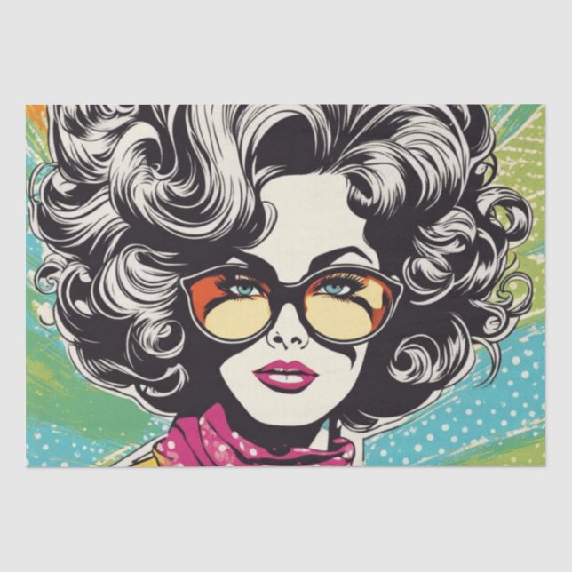 Psychedelic: A 1960s Retro Hippie Decoupage Paper (Front)