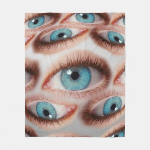 Psychedelic abstract background of distorted eye p fleece blanket