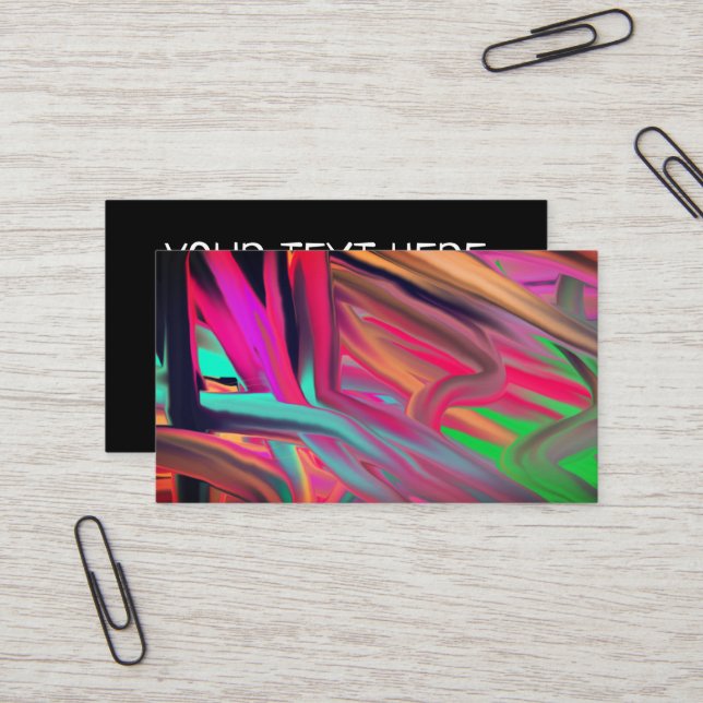 Psychedelic Abstract colour tunnels Business Card (Front/Back In Situ)