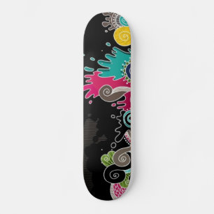 Psychedelic Abstract Coloured Skateboard