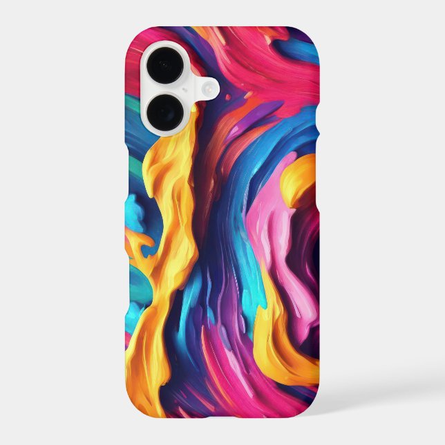 Psychedelic Abstract Colourful Paint Strokes (Back)