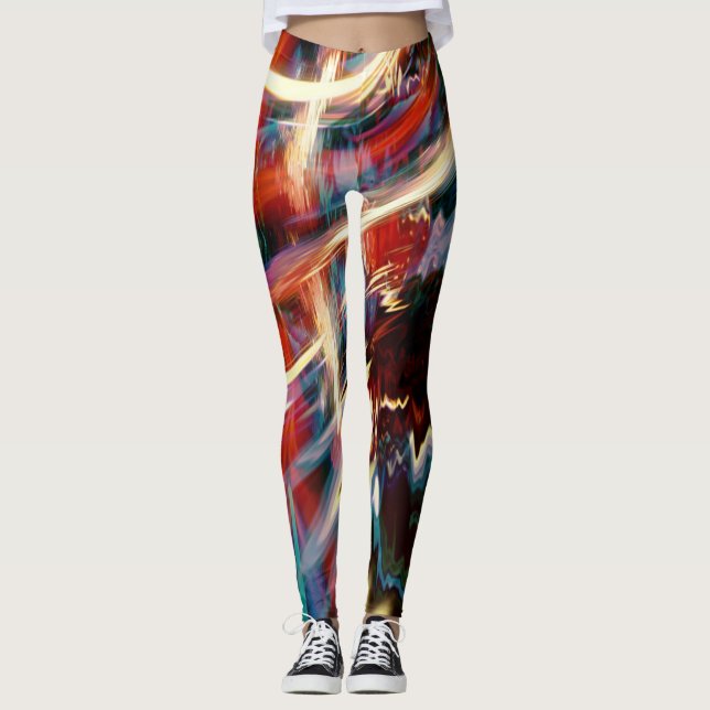 Psychedelic Abstract Dream Art Leggings ★Psydefx★ (Front)