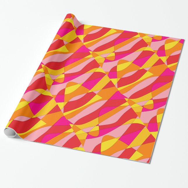 Psychedelic Abstract Wrapping Paper (Unrolled)